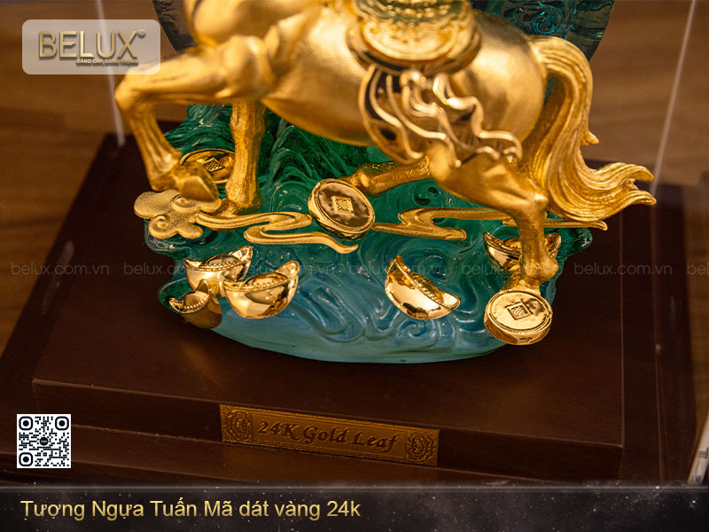 Tượng Ngựa Tuấn Mã Dát Vàng 24k